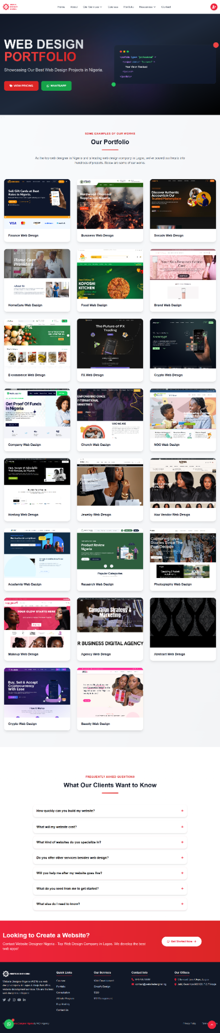 Premium Corporate Demo long website mockup